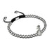 Pina colada | Argent | Noir | Ananas Cristal | Bracelet Charmballa en macramé